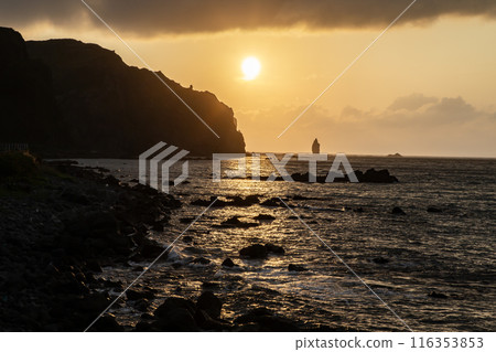 Spectacular sunset at Cape Kamui 116353853