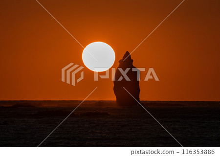 神威岬壯觀的日落 116353886