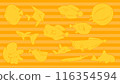 黃色鬆散魚背景圖 116354594