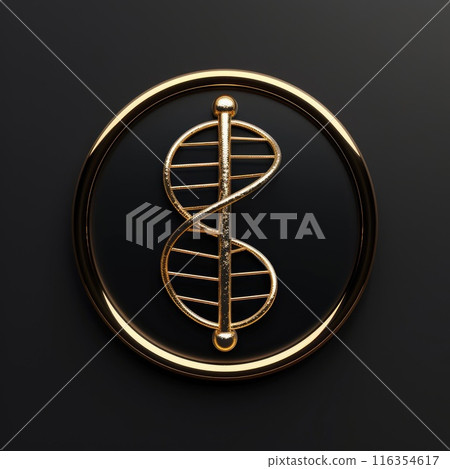 Logo medicine doctor, pharmacology treatment, family care hospital. Minimalistic banner copy space creative VIP promotion vitruvian man 116354617