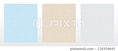 Set of abstract geometric patterns. Seamless vector backgrounds. Colored ornaments Graphic modern patterns Simple lattice graphic design 116354645