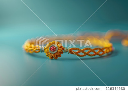 Joyful bonding: happy raksha bandhan, celebrating cherished bond between siblings, marked by traditional tying of rakhi, heartfelt promises, enduring love that strengthens family ties. 116354680