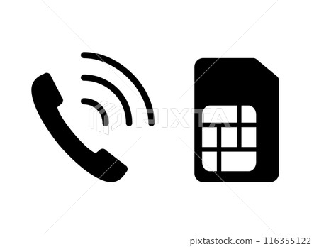 Call sim card icon Call sim card icon 116355122