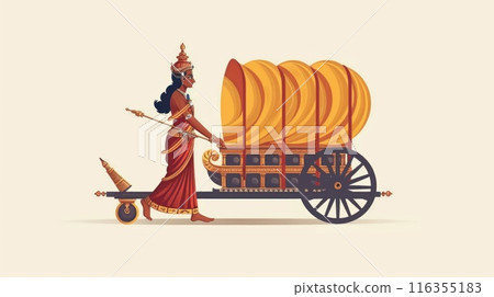 Joyful Ratha Yatra Celebration, immerse yourself in the festive spirit of the ancient Hindu chariot festival, radiating happiness and cultural vibrancy. Joyful Ratha Yatra Celebration, immerse yourself in the festive spirit of the ancient Hindu chariot festival, radiating happiness and cultural vibrancy. 116355183