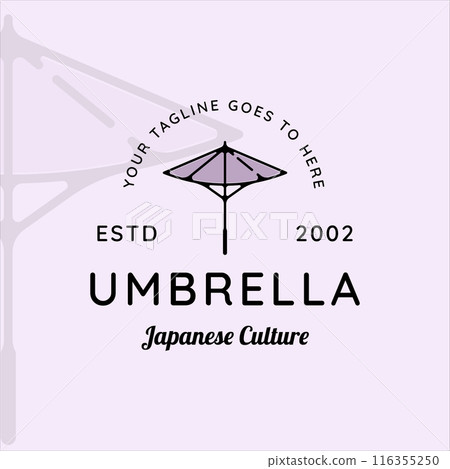 japanese or chinese umbrella modern logo line art simple minimalist vector illustration template icon graphic design japanese or chinese umbrella modern logo line art simple minimalist vector illustration template icon graphic design 116355250