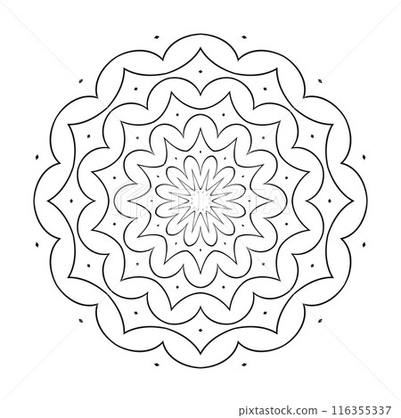 Radial Circular Geometric Pattern. Circle Design Element. 116355337