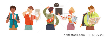 People Character Express Different Face Emotion Vector Set 116355350