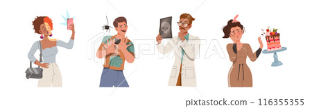 People Character Express Different Face Emotion Vector Set 116355355