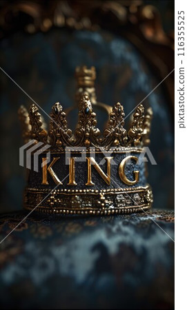Royal elegance: captivating logo text king design, symbolizing majesty, authority, and regal sophistication, perfect for branding and marketing ventures Royal elegance: captivating logo text king design, symbolizing majesty, authority, and regal sophistication, perfect for branding and marketing ventures 116355525