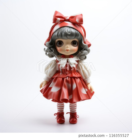 Doll isolate on a white background : a cherished plaything and collectible, embodying childhood memories and cultural significance, reflecting history and imagination. Doll isolate on a white background : a cherished plaything and collectible, embodying childhood memories and cultural significance, reflecting history and imagination. 116355527