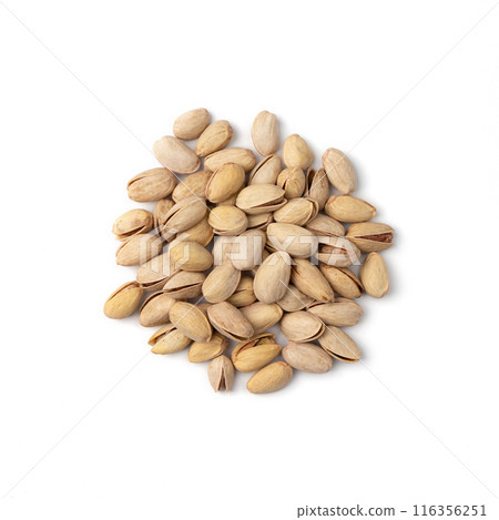heap of unpeeled almonds isolated on white background heap of unpeeled almonds isolated on white background 116356251