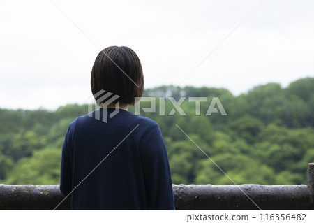 A young woman in nature A young woman in nature 116356482