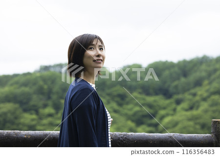 A young woman in nature A young woman in nature 116356483