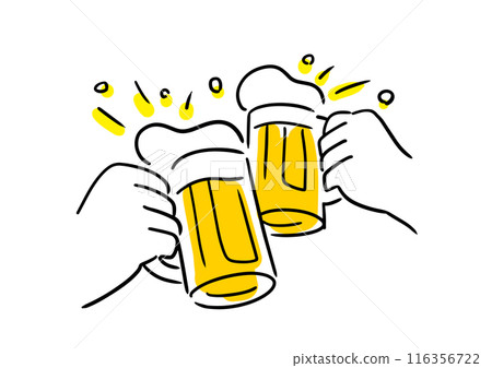 插圖吐司配啤酒 插圖吐司配啤酒 116356722