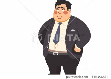 A businessman who is concerned about metabolic syndrome A businessman who is concerned about metabolic syndrome 116356812
