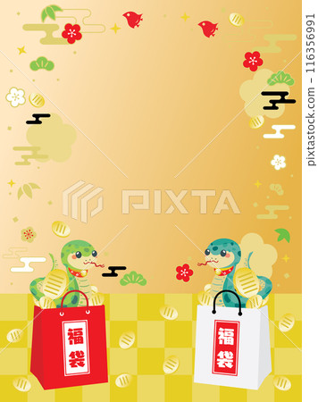 Background illustration for lucky bag sale in the year of the snake 116356991