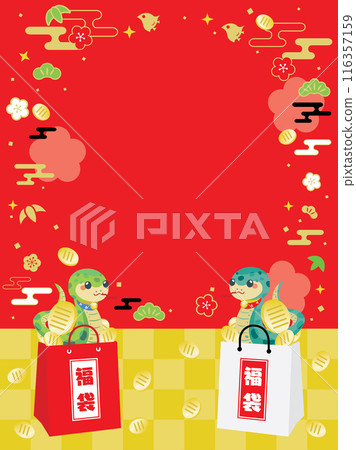 Background illustration for lucky bag sale in the year of the snake Background illustration for lucky bag sale in the year of the snake 116357159