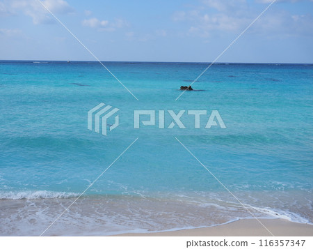 17END 藍色的海和沙灘/沖繩縣宮古島市（下地島）13 116357347