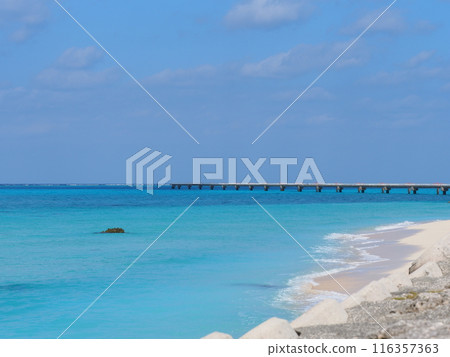 17END 藍色的大海和沙灘/沖繩縣宮古島市（下地島）3 116357363