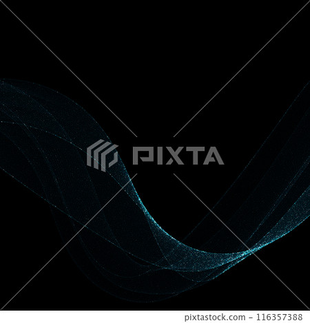 Blue vector wave with glitter. Vector background. eps 10 116357388