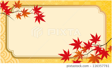 Autumn leaves Japanese style background Autumn leaves Japanese style background 116357781