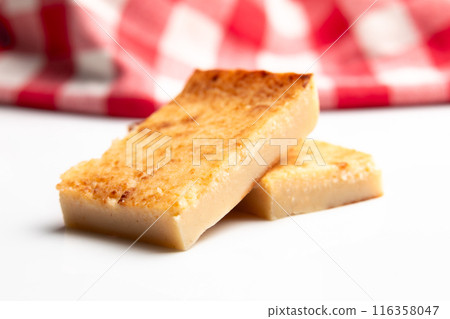 Quesada pasiega typical sweet dessert from Cantabria isolated on balcony background 116358047