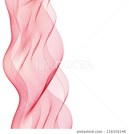 red wave. abstract lines. illustration. eps 10 116358146