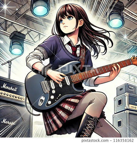 彈電吉他的女學生 116358162