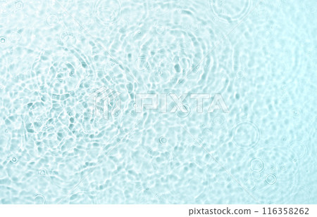Clean water texture background with droplets under the sunlight. Clean water texture background with droplets under the sunlight. 116358262