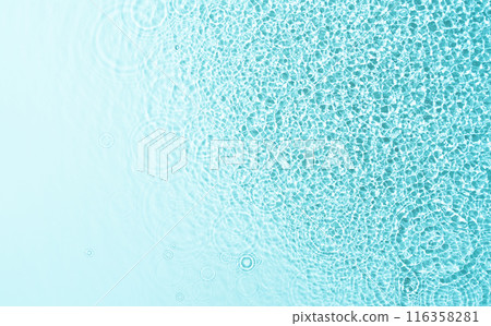 Picturesque water background with drops forming a beautiful texture. Great fresh and clean natural background for your design or text. 116358281