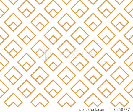 Abstract geometric pattern. A seamless vector background. White and golden ornament. Graphic modern pattern. Simple lattice graphic design Abstract geometric pattern. A seamless vector background. White and golden ornament. Graphic modern pattern. Simple lattice graphic design 116358777