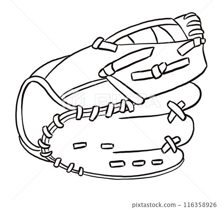 簡單的棒球手套圖 116358926