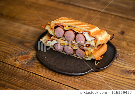 Sausage hot sandwich 116359453