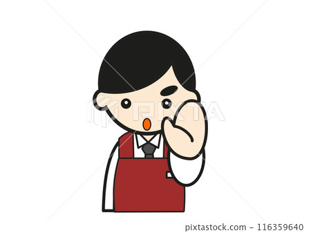 Supermarket clerk stop pose Supermarket clerk stop pose 116359640