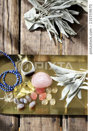 Power stones and white sage - Good luck items 116359670