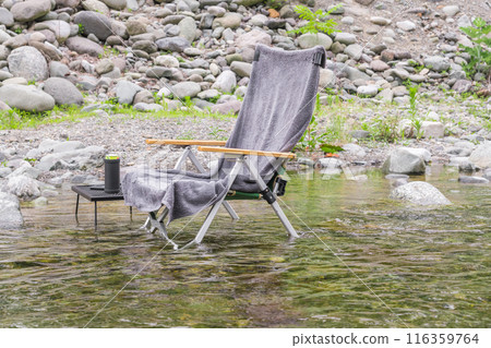 [Cool in the Doshi River along the auto campsite] 116359764