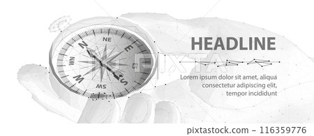 Compass in digital hand. business strategic explorer, Vision crisis, Mission path, Agency creative Compass in digital hand. business strategic explorer, Vision crisis, Mission path, Agency creative 116359776
