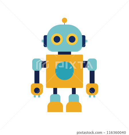 一個可愛的藍色機器人的圖像 116360040
