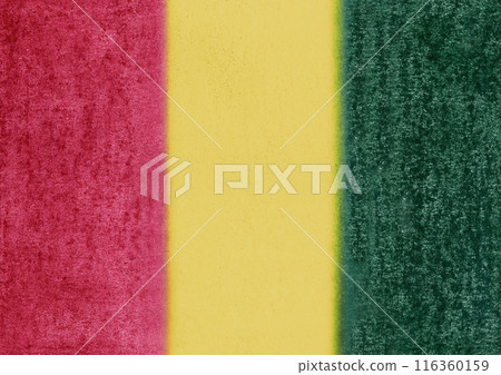 Guinea flag style 3-color pastel material Guinea flag style 3-color pastel material 116360159
