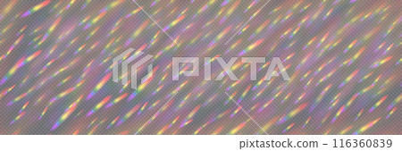 Rainbow starburst of reflections and highlights from a prism and glass on a transparent bg as a seamless pattern Rainbow starburst of reflections and highlights from a prism and glass on a transparent bg as a seamless pattern 116360839