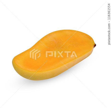 Mango sliced isolated on white background Mango sliced isolated on white background 116361554