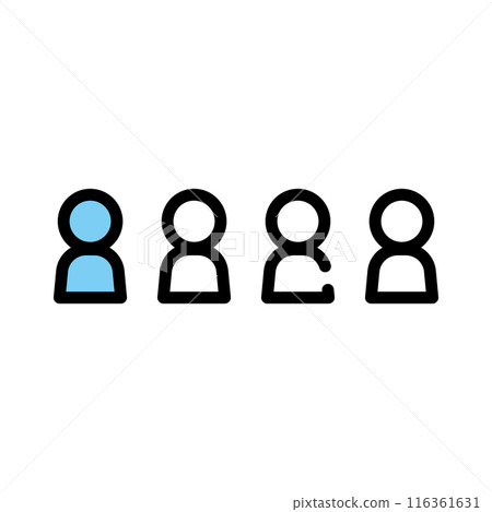 Line up leader boss icon Line up leader boss icon 116361631