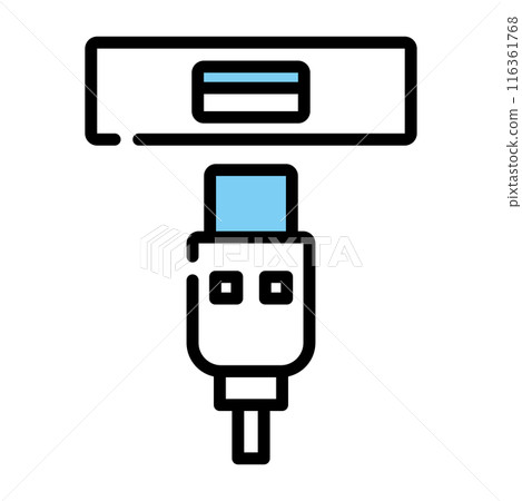 USB-A connector icon USB-A connector icon 116361768