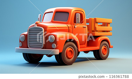Hand drawn cartoon truck illustration 116361788