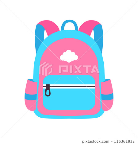 School bag. Back to school. School supplies. Vector illustration 116361932