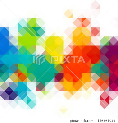 Geometric mosaic vector seamless pattern, chaotic abstract background for wallpapers, wrapping paper or website backgrounds. eps 10 116361934