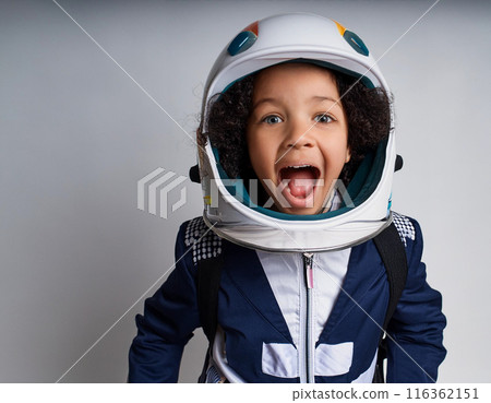 Kid in Astronaut Costume: Studio Portrait 116362151
