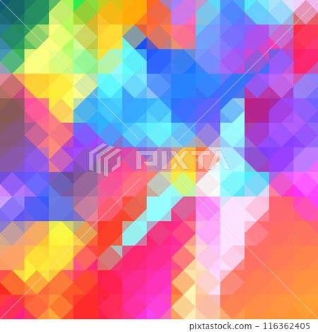 Colorful squares. Abstract colorful background of squares. Mosaic. Geometric pattern. eps 10 116362405