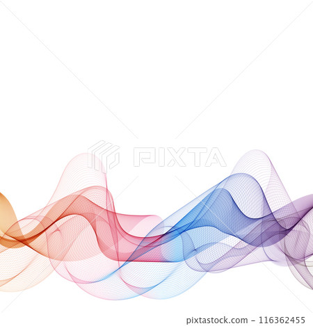 colorful abstract wave. vector pattern. color lines. layout for presentation, advertising, banner. eps 10 116362455