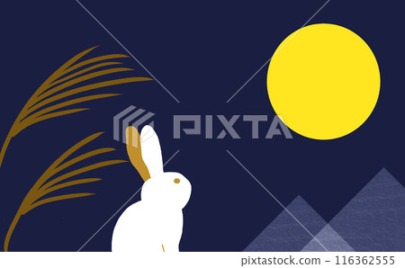 Rabbit watching the moon④ 116362555
